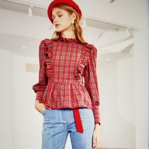 Plaid blouse
